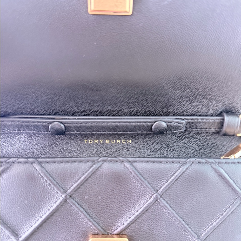 Tory Burch Black Quilted Clutch